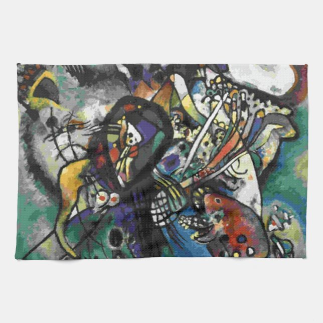 Kandinsky - två Ovaler Kökshandduk (Horisontell)