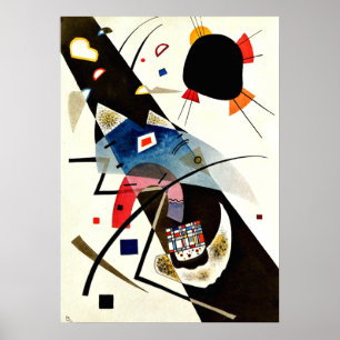 Kandinsky - två svarta fläckar poster