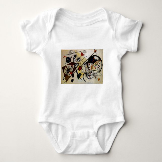 Kandinsky tvärlinje obruten linje t-shirt (Framsida)