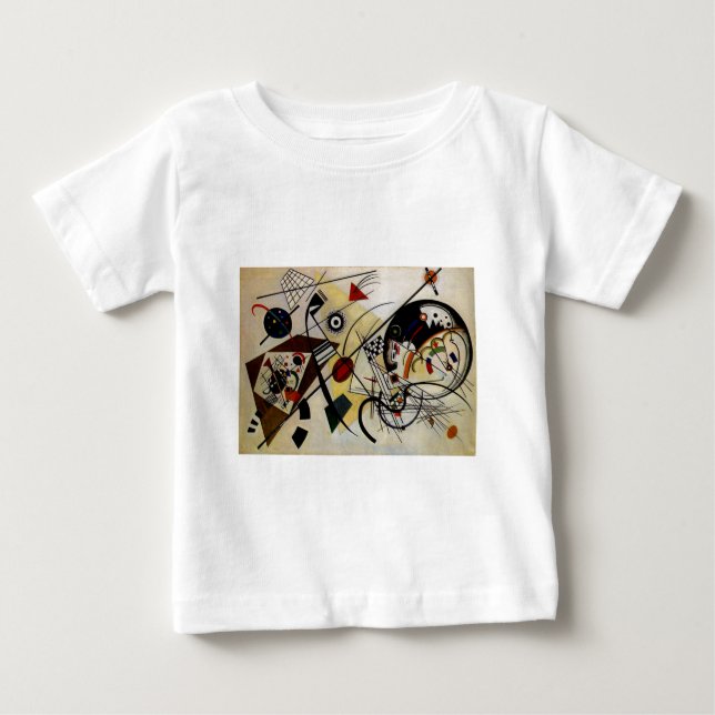 Kandinsky tvärlinje obruten linje tee shirt (Framsida)