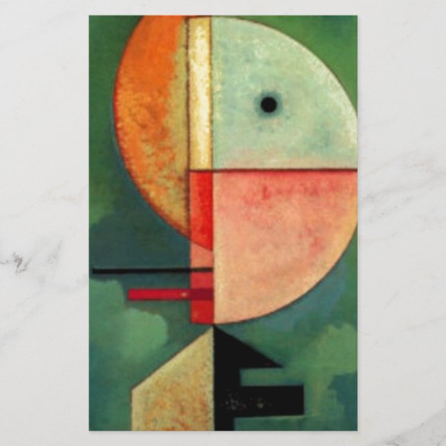 Kandinsky Uppåtriktad Abstrakt Målning Brevpapper (Framsida)