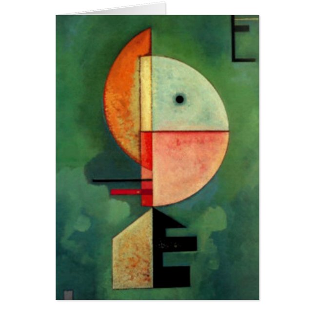 Kandinsky Upward Abstrakt Painting Hälsningskort (Framsidan)
