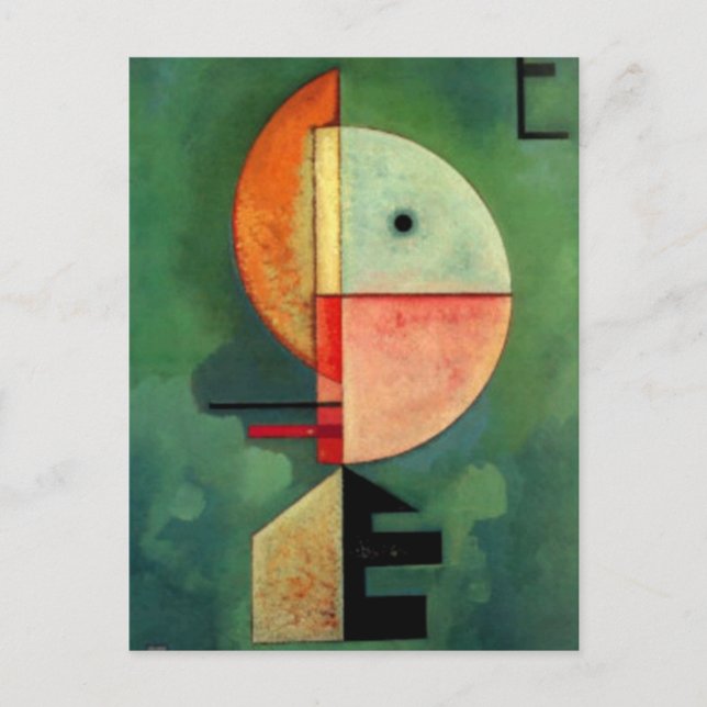 Kandinsky Upward Abstrakt Painting Helg Vykort (Framsida)