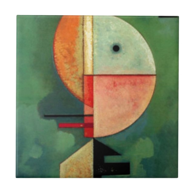 Kandinsky Upward Abstrakt Painting Kakelplatta (Framsidan)