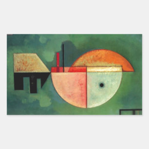 Kandinsky Upward Abstrakt Painting Rektangulärt Klistermärke