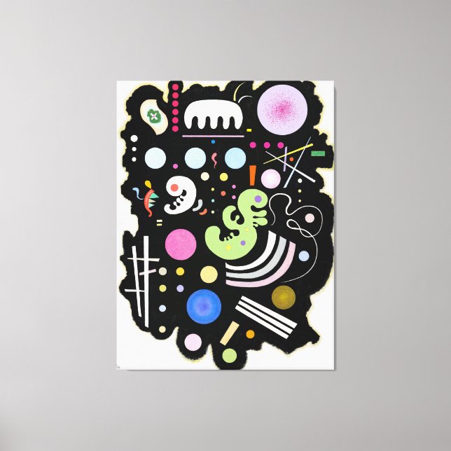 KANDINSKY - VARIEGERAD BLACK (Noir bigarré) - 1935 Canvastryck (Framsida)