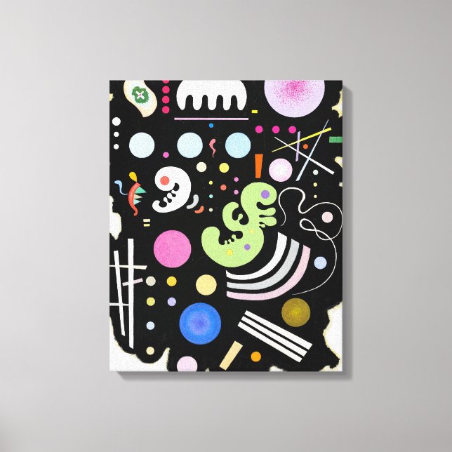 KANDINSKY - VARIEGERAD BLACK (Noir bigarré) - 1935 Canvastryck (Framsida)