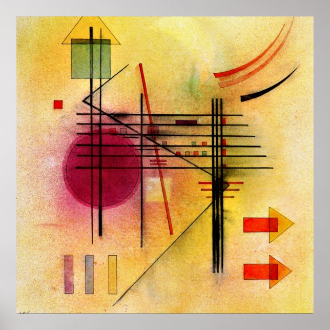 Kandinsky - Vibrant, populär abstrakt Poster (Framsidan)