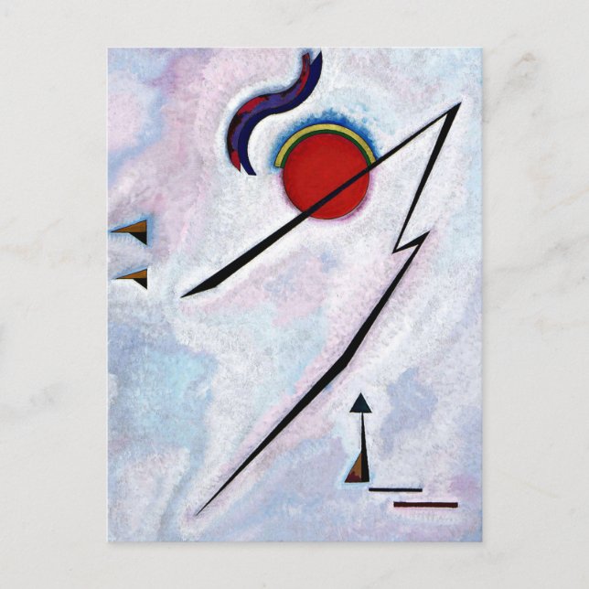 Kandinsky - Vinklad linje Vykort (Framsida)