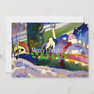 Kandinsky-Vinterlandskap med kyrka, jul Kort