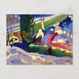 Kandinsky - vinterlandskap med kyrka vykort