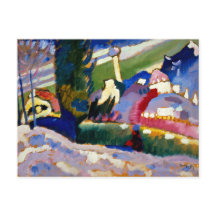 Kandinsky - vinterlandskap med kyrka