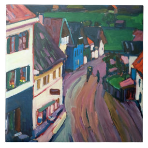 Kandinsky - Visa från fönstret Griesbrau Kakelplatta