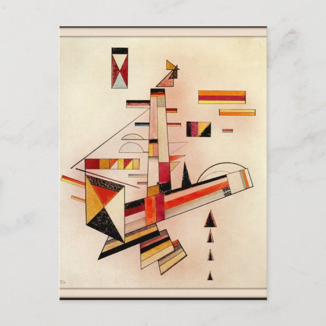 Kandinsky - visst, abstrakt konst, vykort (Framsida)