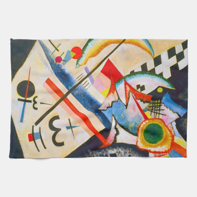 Kandinsky vitkor kökshandduk (Horisontell)