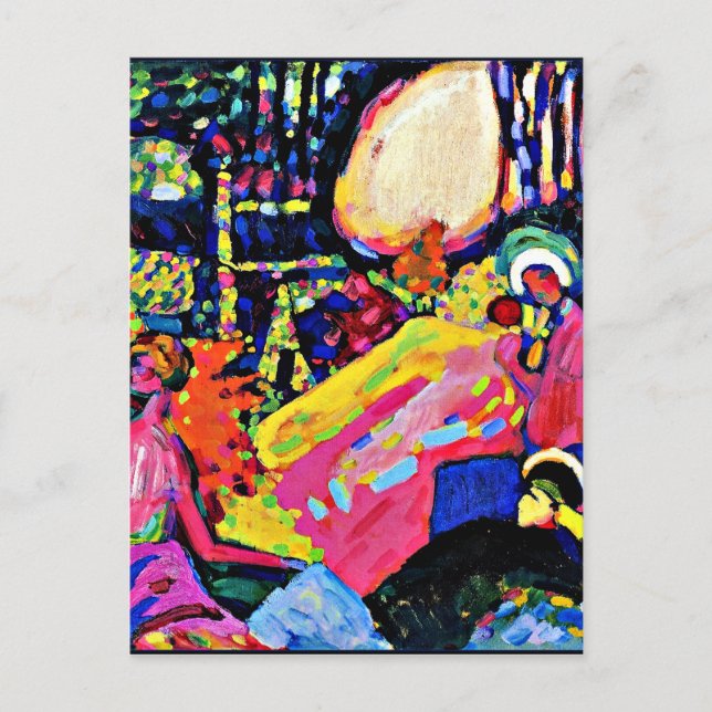 Kandinsky - Vitt ljud, berömd målning,  Vykort (Framsida)