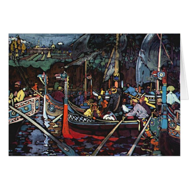 Kandinsky - Volga Sång Hälsningskort (Framsidan Horizontal)