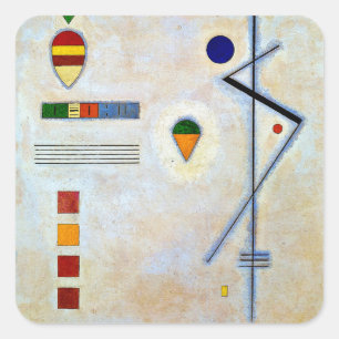 Kandinsky - Von-Zu, abstrakt av berömd Fyrkantigt Klistermärke