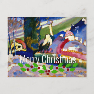 Kandinsky-Winter Landscape med kyrka, jul Vykort