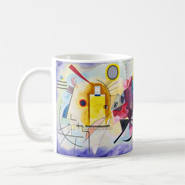 Kandinsky – Yellow–Red–Blue - Custom Tex Kaffemugg (Vänster)