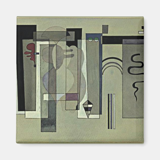 Kandinsky - Yta Meeting, abstrakt art Magnet (Framsidan)