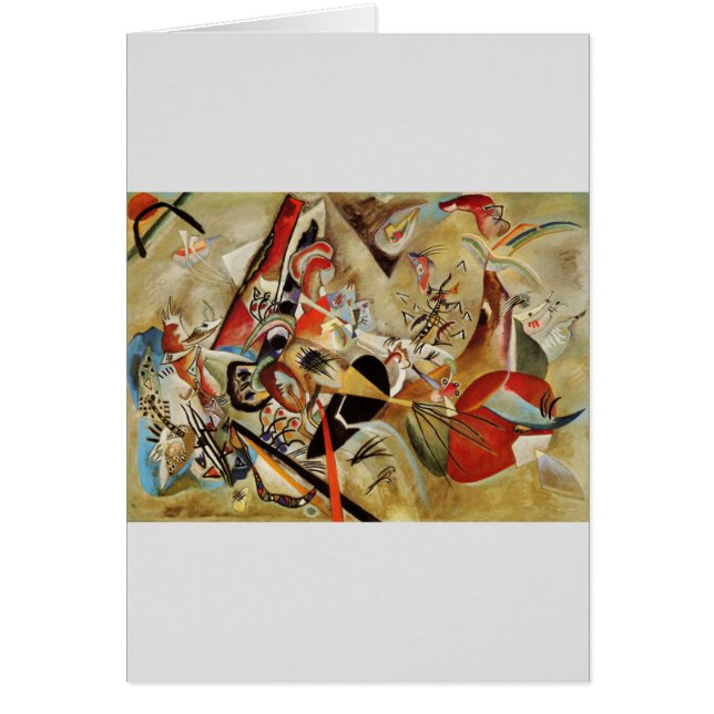 Kandinsky's Abstrakt Composition Hälsningskort (Framsidan)