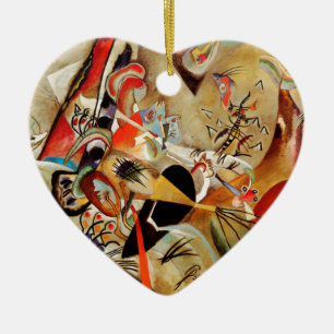 Kandinsky's Abstrakt Composition Julgransprydnad Keramik