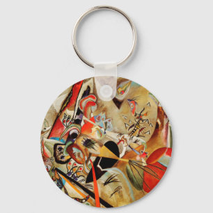 Kandinsky's Abstrakt Composition Nyckelring