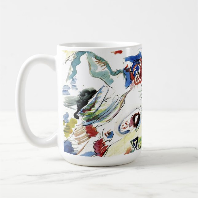 Kandinsky's Abstrakt Painting Artwork Kaffemugg (Vänster)
