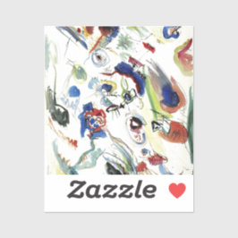 Kandinsky's Abstrakt Painting Artwork Klistermärken