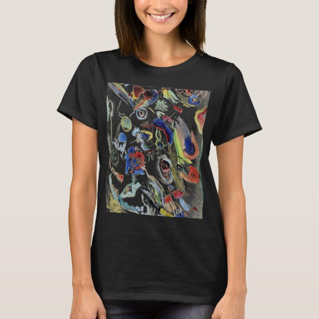 Kandinsky's Abstrakt Painting Artwork T Shirt (Framsida)