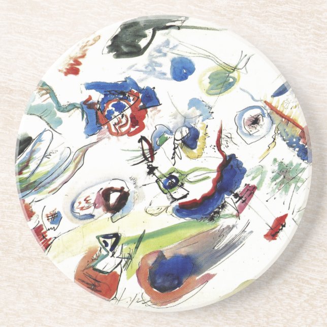 Kandinsky's Abstrakt Painting Artwork Underlägg (Framsidan)