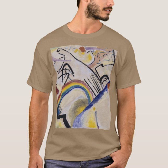 Kandinsky's Abstrakt Painting Cossacks 1910 Dated T Shirt (Framsida)