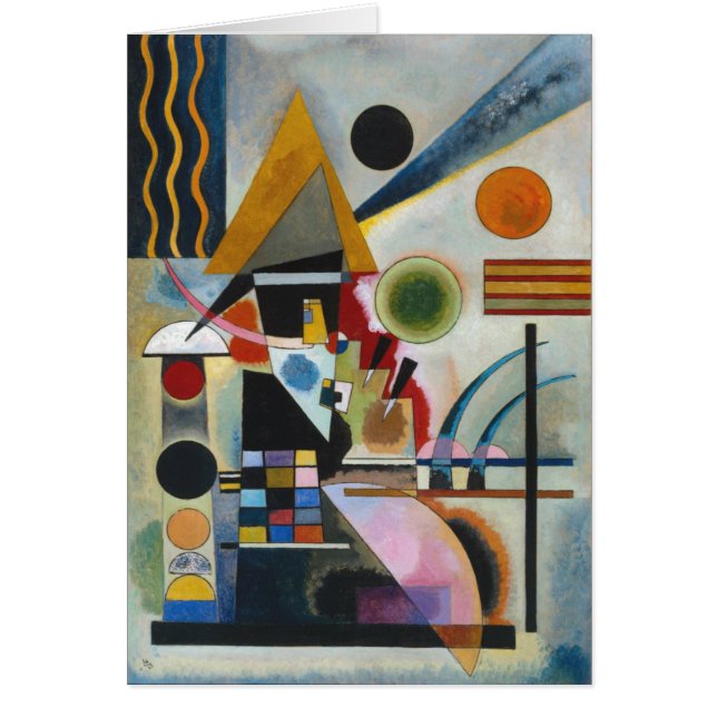 Kandinsky's Abstrakt Painting Swinging Hälsningskort (Framsidan)