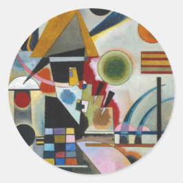 Kandinsky's Abstrakt Painting Swinging Runt Klistermärke