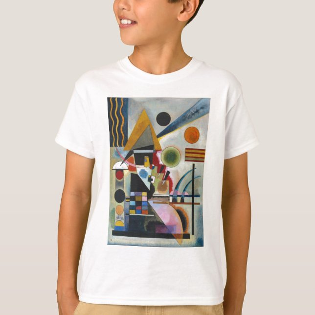 Kandinsky's Abstrakt Painting Swinging Tee Shirt (Framsida)
