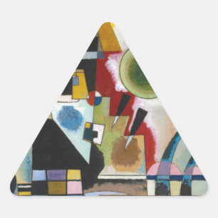 Kandinsky's Abstrakt Painting Swinging Triangelformat Klistermärke