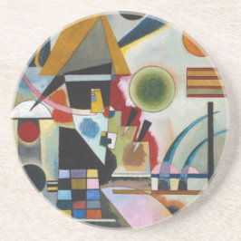 Kandinsky's Abstrakt Painting Swinging Underlägg Sandsten