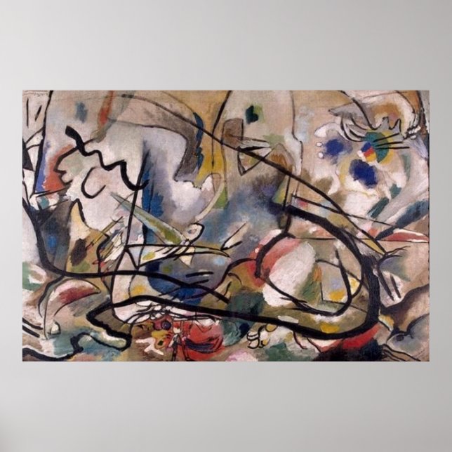 Kandinsky's Composition Abstrakt Painting Poster (Framsidan)