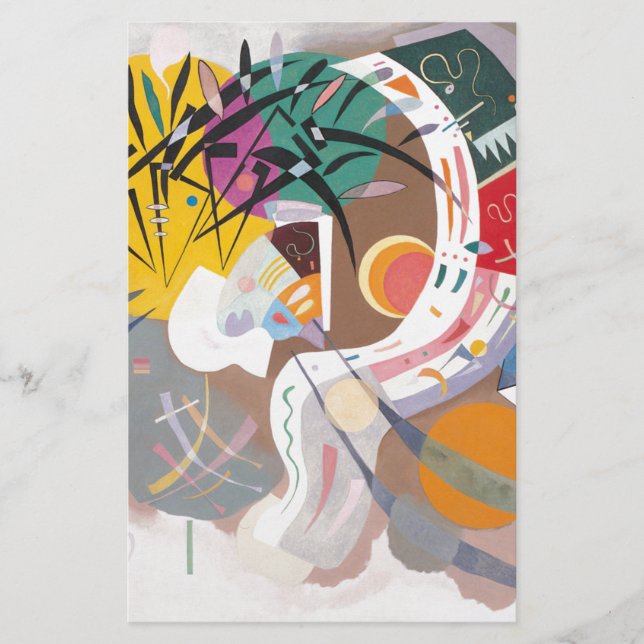 Kandinskys dominanta kurva abstrakt brevpapper (Framsida)