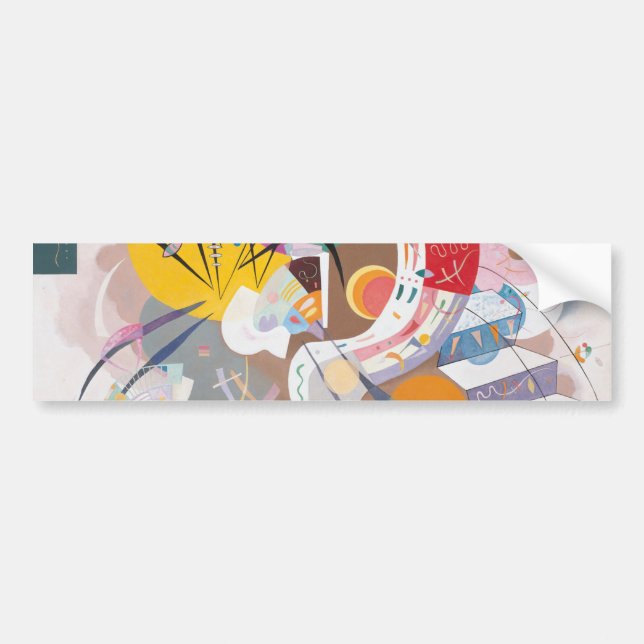 Kandinskys dominerande kurva abstrakt bildekal (Framsidan)