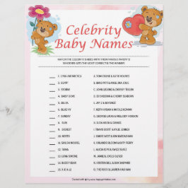 Kändisbarnens Namn [Teddybjörnar] Brevhuvud