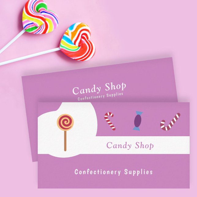 Kandisbutik, konfektyrvaror visitkort (Candy Business Card)