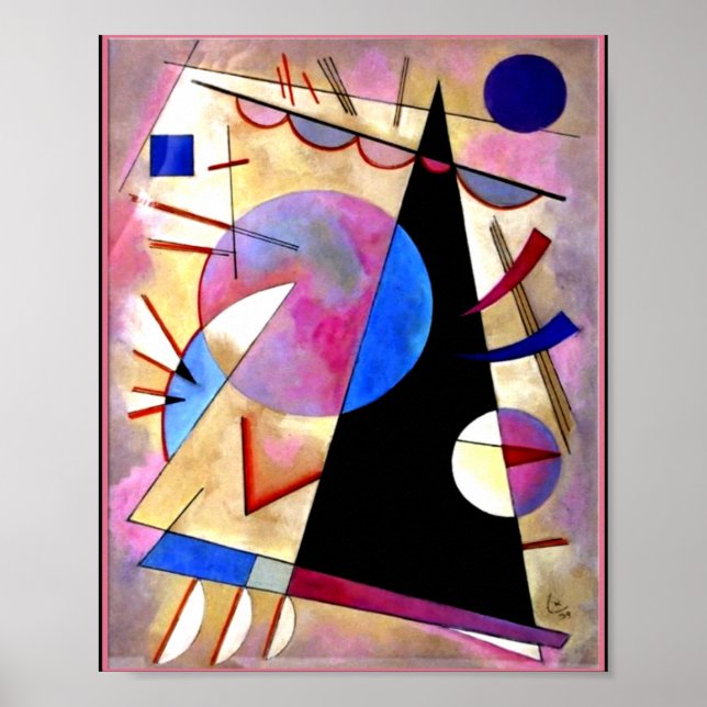 Kandisnky - Abstarect Cubism with Pinks and Blues Poster (Framsidan)