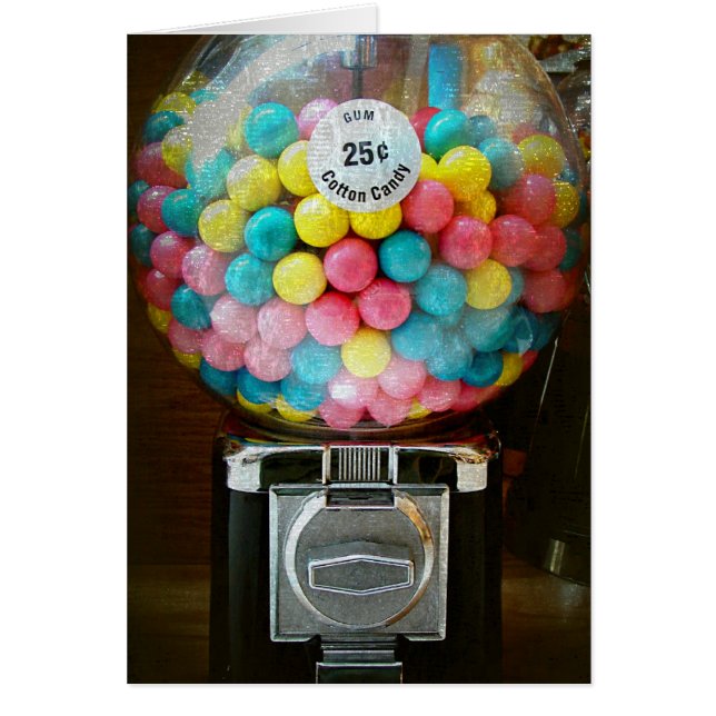 Kandisummi av bomull hälsningskort (Framsidan)