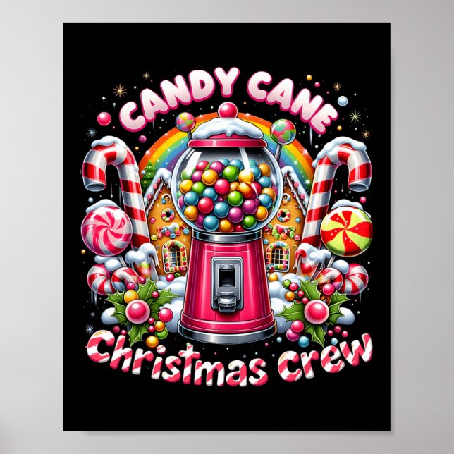 Kanditäkerhet i julhuset Candy cane kan Poster (Framsidan)