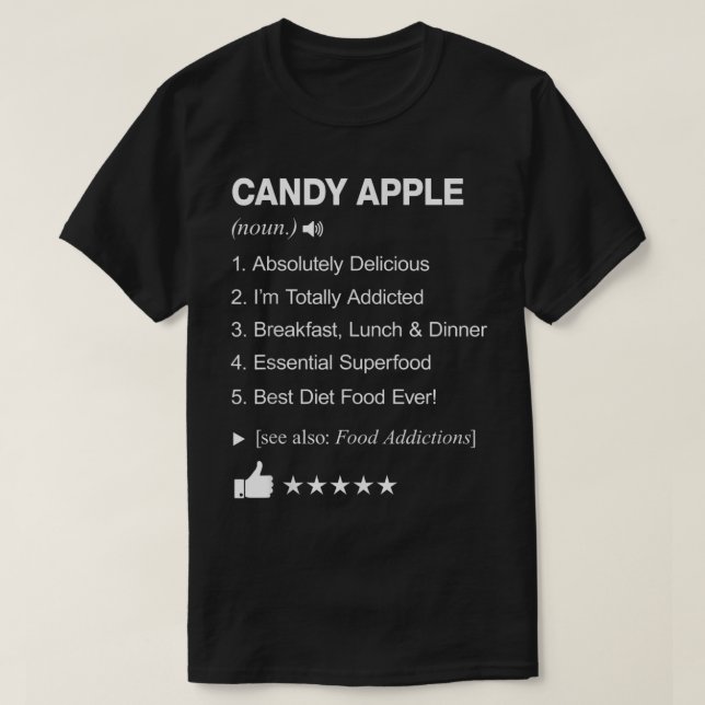 Kandy Apple Definition betyder Funny T Shirt (Design framsida)