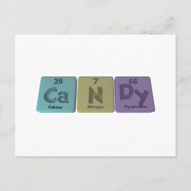 Kandy as Calcium Nitrogen Dysprodium Vykort (Framsida)