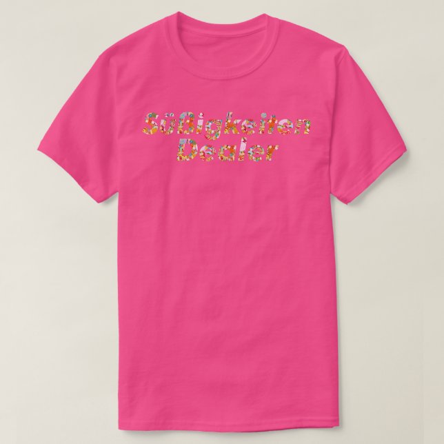 Kandy-återförsäljare rolig design och snacks söta t shirt (Design framsida)