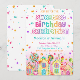 Kandy Birthday-inbjudan Inbjudningar